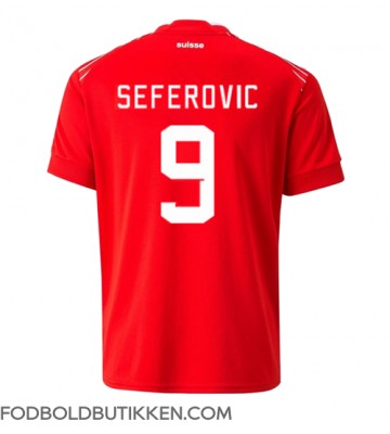 Schweiz Haris Seferovic #9 Hjemmebanetrøje VM 2022 Kortærmet